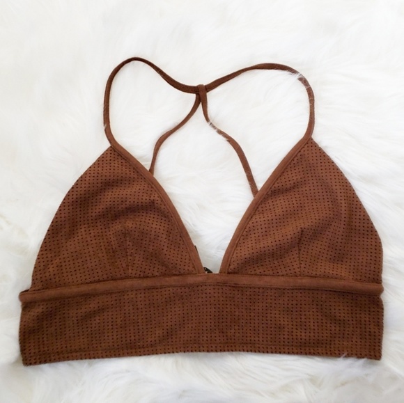 suede bralette